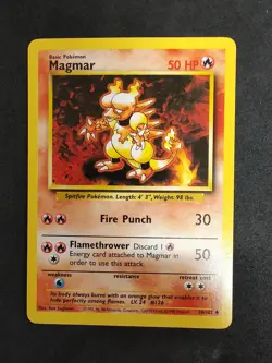 Pokemon TCG Magmar Base Set Card 36/102 - Image 1