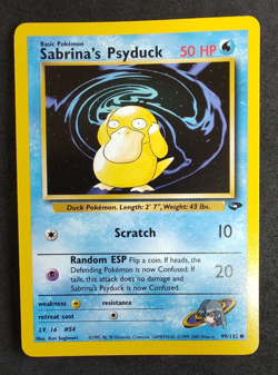 Pokemon TCG Gym Challenge Sabrina's Psyduck Card 99/132 English - Image 1