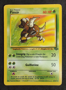 Pokemon Card Pinsir 25/64 Jungle Set Non Holo Rare WOTC Played - Image 1