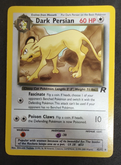 Pokemon Card TCG - Team Rocket - Dark Persian - 42/82 - NM - Image 1