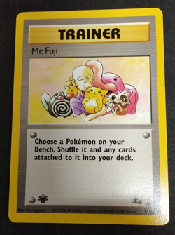 Pokemon Card Mr. Fuji Fossil 1st Edition Uncommon 58/62 Near Mint - Image 1