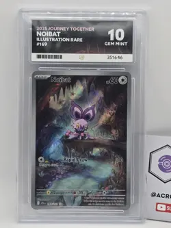 Pokemon Journey Together Noibat Illustration Card 169/159 Ace 10 Gem Mint - Image 2