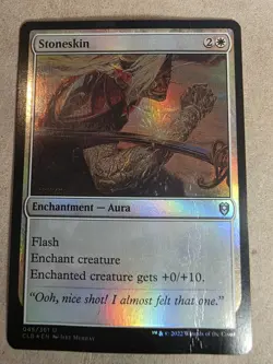 Stoneskin - *Rippled Foil* See Pic - #045 Foil - Battle for Baldur's Gate - Mtg - Image 1