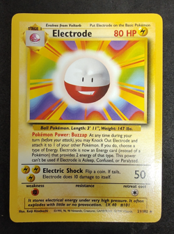 Pokemon TCG Electrode Base Set 21/102 Rare WOTC 1999 - Image 1