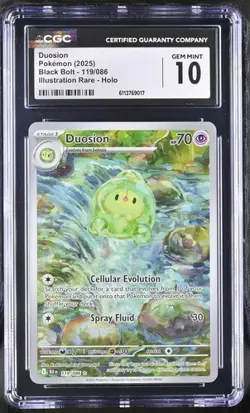 CGC 10 - Duosion 119/086 Illustration Rare - Pokemon Black Bolt ENGLISH Gem Mint - Image 1