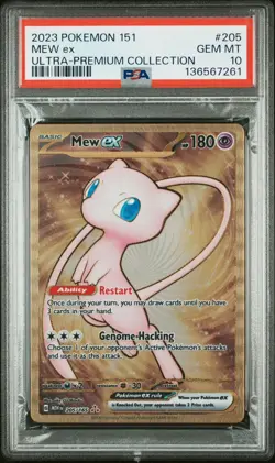 2023 POKEMON 151 ULTRA-PREMIUM COLLECTION METAL PROMO #205 MEW ex PSA 10 - Image 1