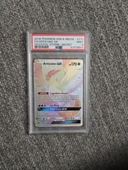 2018 Pokemon Sun & Moon Articuno GX Celestial Storm Full Art Secret Rare PSA 9 - Image 1