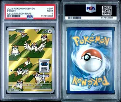 2023 POKEMON OBF EN-OBSIDIAN FLAMES ILLUSTRATION RARE #207 PIDGEY PSA 9 - Image 3