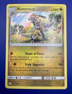 Pokemon Kommo-o 163/236 SM Cosmic Eclipse Holo - NM 2019 - Image 1