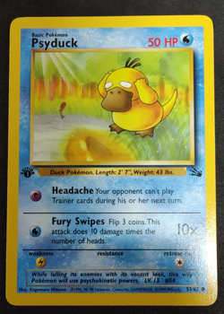 Psyduck 1st Edition Fossil 53/62 WOTC Vintage Pokemon - Image 1