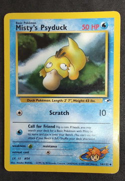 Pokemon TCG Misty's Psyduck Gym Heroes 54/132 Regular LP. - Image 1