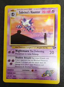 Pokemon TCG Sabrina's Haunter Gym Challenge 55/132 NM Condition WOTC - Image 1