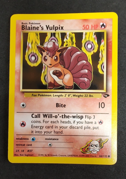 Pokemon TCG Blaine's Vulpix Gym Challenge 66/132 Regular Common Near Mint - Image 1