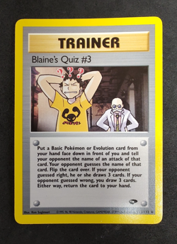 Pokemon TCG Blaine's Quiz #3 Gym Challenge 112/132 Regular Unlimited Uncommon lp - Image 1