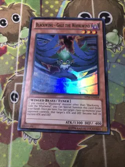 Yugioh! NM Blackwing - Gale the Whirlwind - AP04-EN004 - Super Rare - Unlimited - Image 1