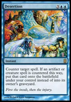 MTG English Desertion NM Foil Commander's Arsenal - Image 1
