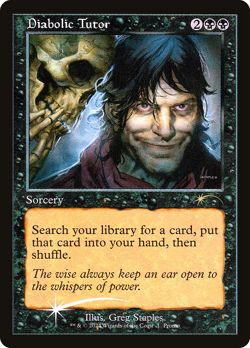 Diabolic Tutor Foil Promo - MTG Magic The Gathering WPN Promos - Near Mint - Image 1