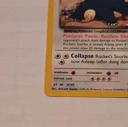 Pokemon Gym Heroes Rockets Snorlax Unlimited 33/132 NM - Image 2