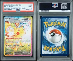 2024 Pokemon Pikachu Ex Surging Sparks Special Illustration Rare 238/191 PSA 9 - Image 3
