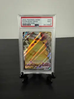 Pokemon Pikachu VMAX #044/185 Vivid Voltage Ultra Rare FA Holo PSA 9 - Image 1