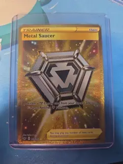 Pokemon TCG - Metal Saucer 214/202 - Gold Secret Rare - Sword & Shield - Image 1