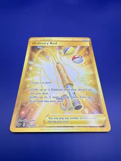 ⚡Ordinary Rod 215/202 Gold Secret Rare Holo Sword & Shield NM Pokemon TCG 2020 - Image 2