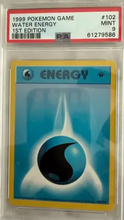 1999 Pokemon Game Water Energy 1st Edition Mint 9 - Image 1