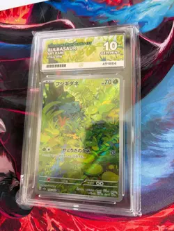 Pokemon TCG: Bulbasaur 166/165 AR Pokemon 151 Japanese ACE 10 PERFECT GEM MINT - Image 3