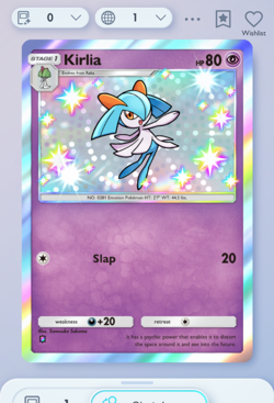 Pokemon TCG Pocket - Kirlia Shiny 1⭐, Eevee Grove, English - Image 3