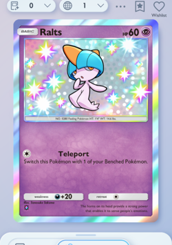 Ralts Shiny 1⭐, Pokemon TCG Pocket, Eevee Grove, English - Image 3