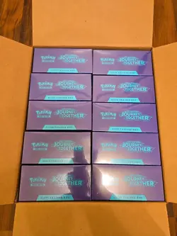 Pokemon Journey Together Factory Sealed Elite Trainer Box ETB Open Case of 10 - Image 1