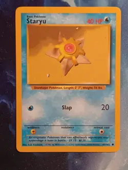 Pokemon TCG Staryu/Starmie Base Set 64&65/102 Regular Unlimited Common - Image 2