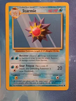 Pokemon TCG Staryu/Starmie Base Set 64&65/102 Regular Unlimited Common - Image 3