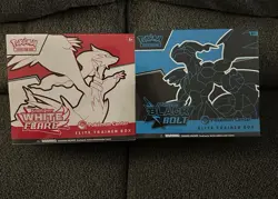 Pokemon Center Black Bolt and White Flare ETB Set Factory Sealed New - Image 1