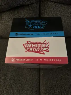 Pokemon Center Black Bolt and White Flare ETB Set Factory Sealed New - Image 3