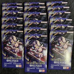 LOT of (20) OP-14 Sleeved Booster Packs Of One Piece TCG The Azure Sea's Seven - Image 1