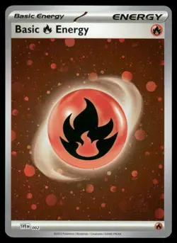 Pokemon Cards Basic Fire Energy 002 Scarlet & Violet HOLO Common NM - Image 1