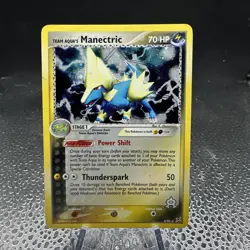 Pokemon Card - Team Aqua's Manectric Team Magma vs Team Aqua 4/95 Holo Rare-MP - Image 1