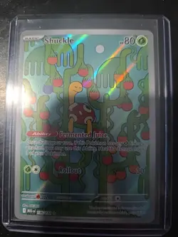 Shuckle - 136/132 TCG Mega Evolution Illustration Rare Pokemon Card + BONUS - Image 1