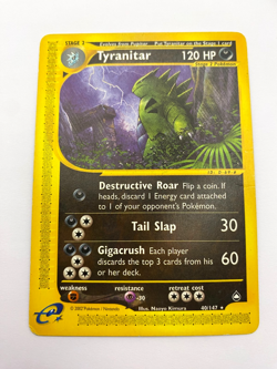 Pokemon Card - Non-Holo Tyranitar 40/147 Aquapolis *HP* e-Card Rare - Image 1