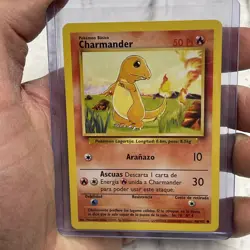 Pokemon CHARMANDER Card 46/102 Base Set NM SPANISH Common Unlimited WOTC Vintage - Image 1
