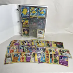 Pokemon Binder 240+ Cards Holos V Vmax Promos Etc Lot Bundle - Image 1