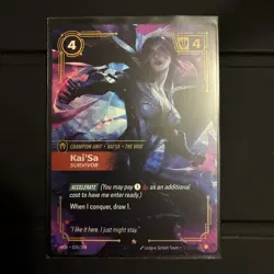 Kaisa Card Champion Rare 039/298 Kai'Sa Survivor Riftbound Foil English - Image 1