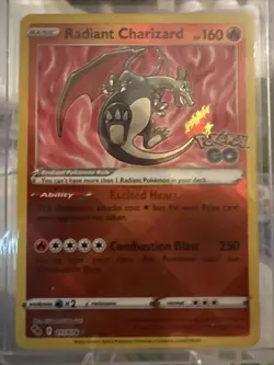 Pokemon TCG Radiant Charizard Holo Card 11/78 Sword & Shield Pokemon Go Rare - Image 1
