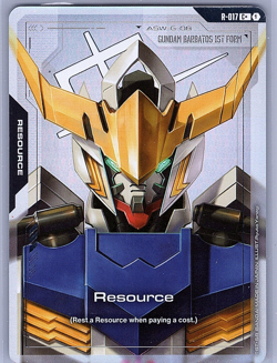 Gundam TCG Card Game Dual Impact Foil Resource GD02 C+ R-017 Gundam Barbatos 1st - Image 1