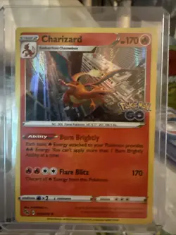 Pokemon TCG Charizard Holo Rare Card Pokemon Go 010/078 Near Condition Pack Fr - Image 1