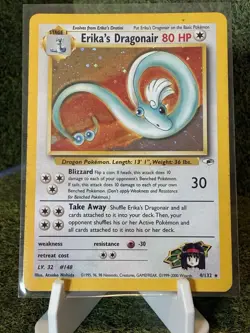 Erika's Dragonair *Beautiful SWIRL* Holo Rare Gym Heroes Card 4/132 (LP-MP) US - Image 1