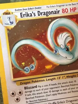 Erika's Dragonair *Beautiful SWIRL* Holo Rare Gym Heroes Card 4/132 (LP-MP) US - Image 3