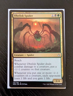 OBELISK SPIDER Uncommon Hour of Devastation Near Mint Magic: The Gathering - Image 1