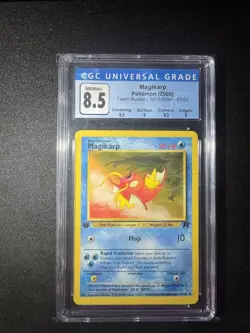 Pokemon TCG Magikarp 1st Edition 47/82 Team Rocket (2000) Graded CGC 8.5 - Image 1